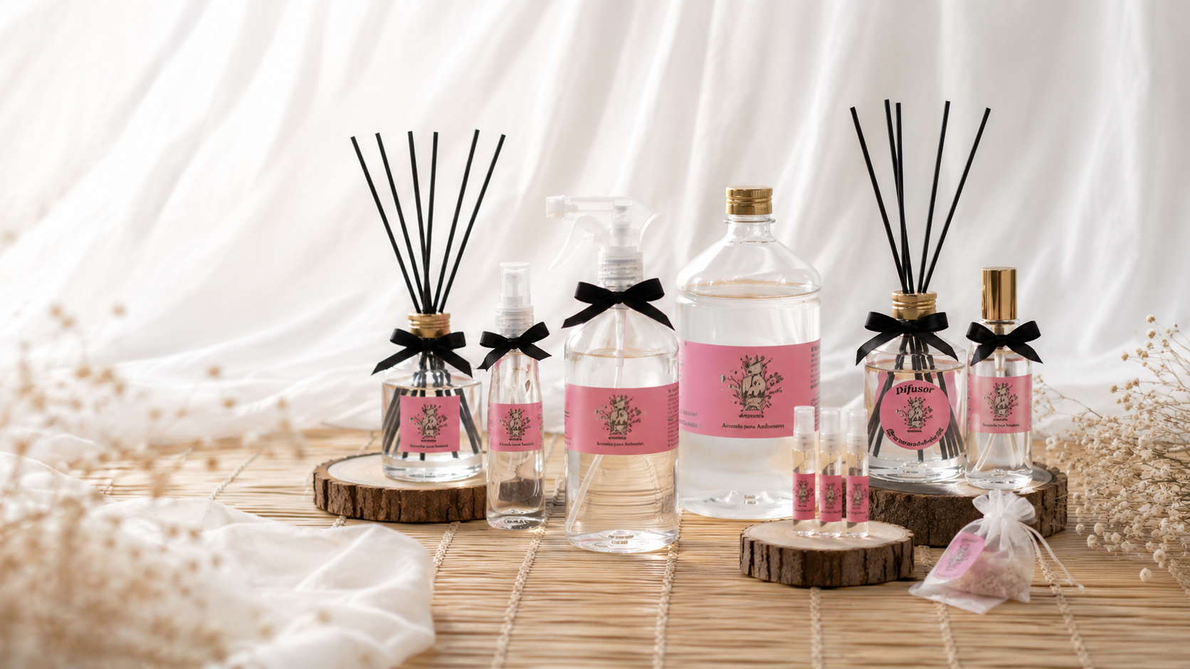 Linha de produtos aromatizadores da Aromas La Felicité